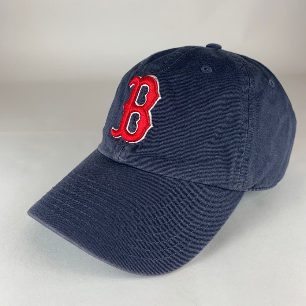 Boston Red Sox MLB Vintage Navy Blue Twins Enterprise Relaxed Fit Strapback Hat